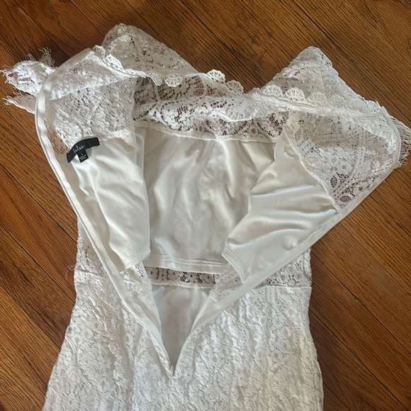 Lulu’s White Lace Short Sleeve Midi Dress - Picture 4 of 7